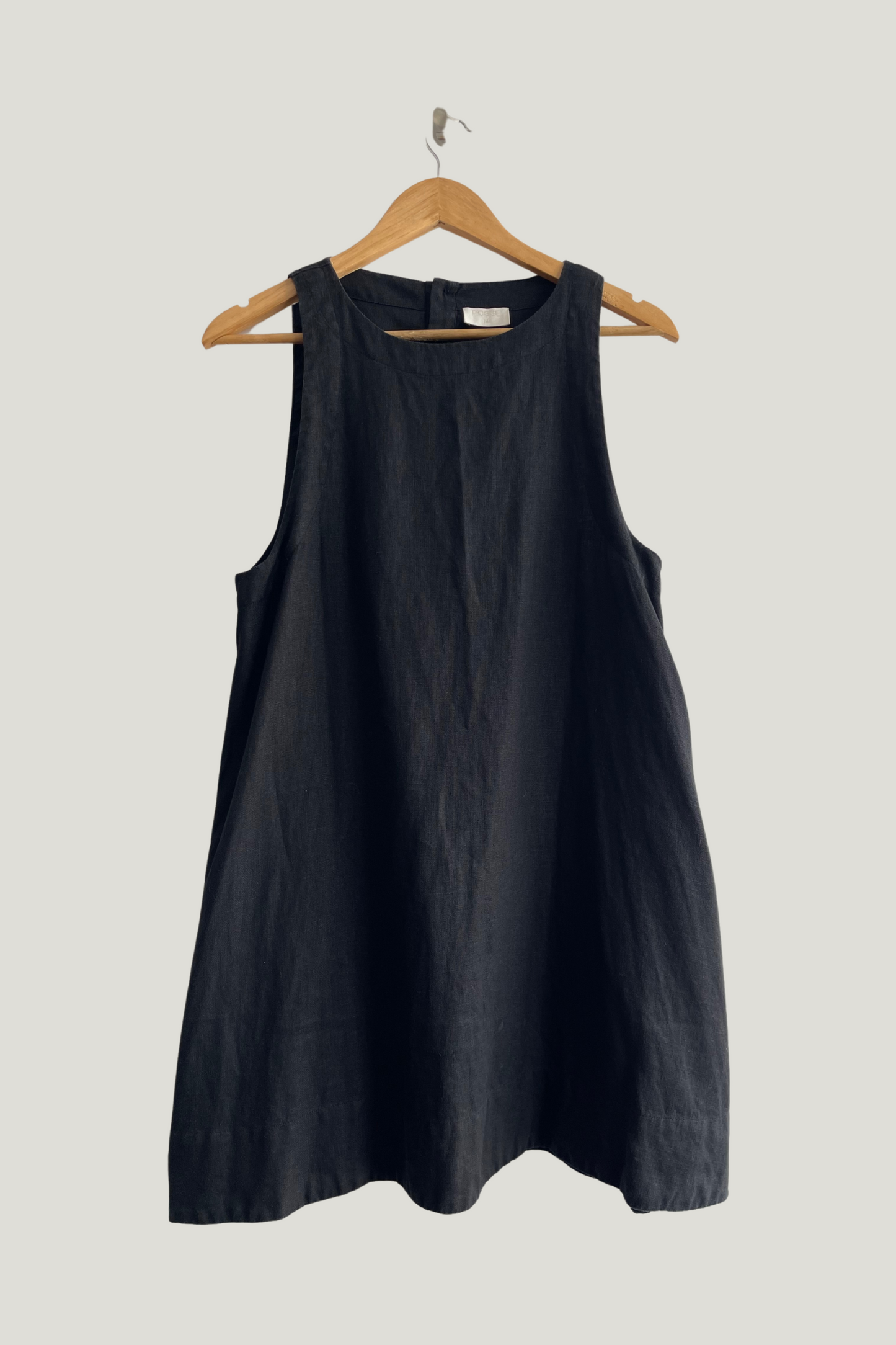 Posse Poppy Linen Black Mini Dress
