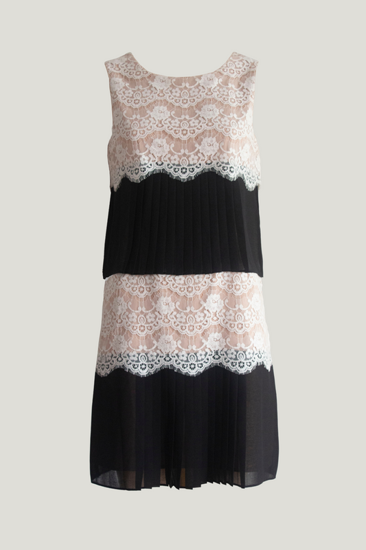 Jessica Simpson Sleeveless Lace Tiered Mini Dress