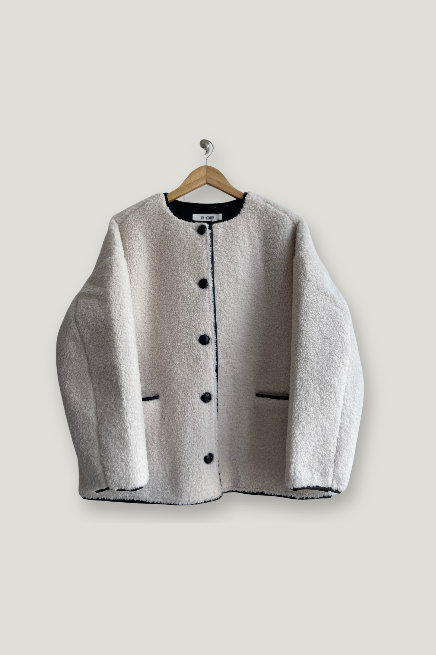 4th & Reckless Cream Faux Shearling Jacket