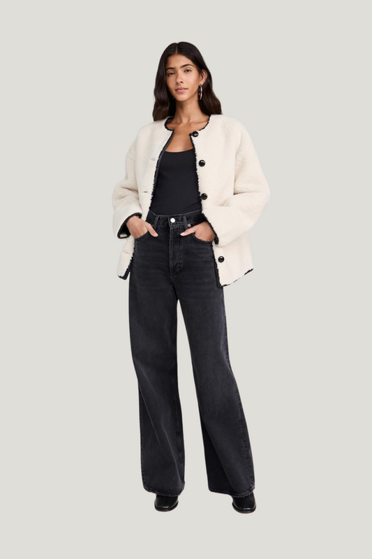 4th & Reckless Cream Faux Shearling Jacket