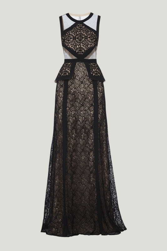 BCBG Black Lace Maxi Dress