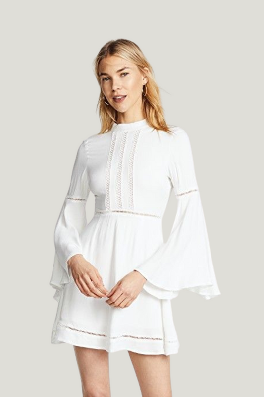 Jack by BB Dakota Long Sleeves White Mini Dress