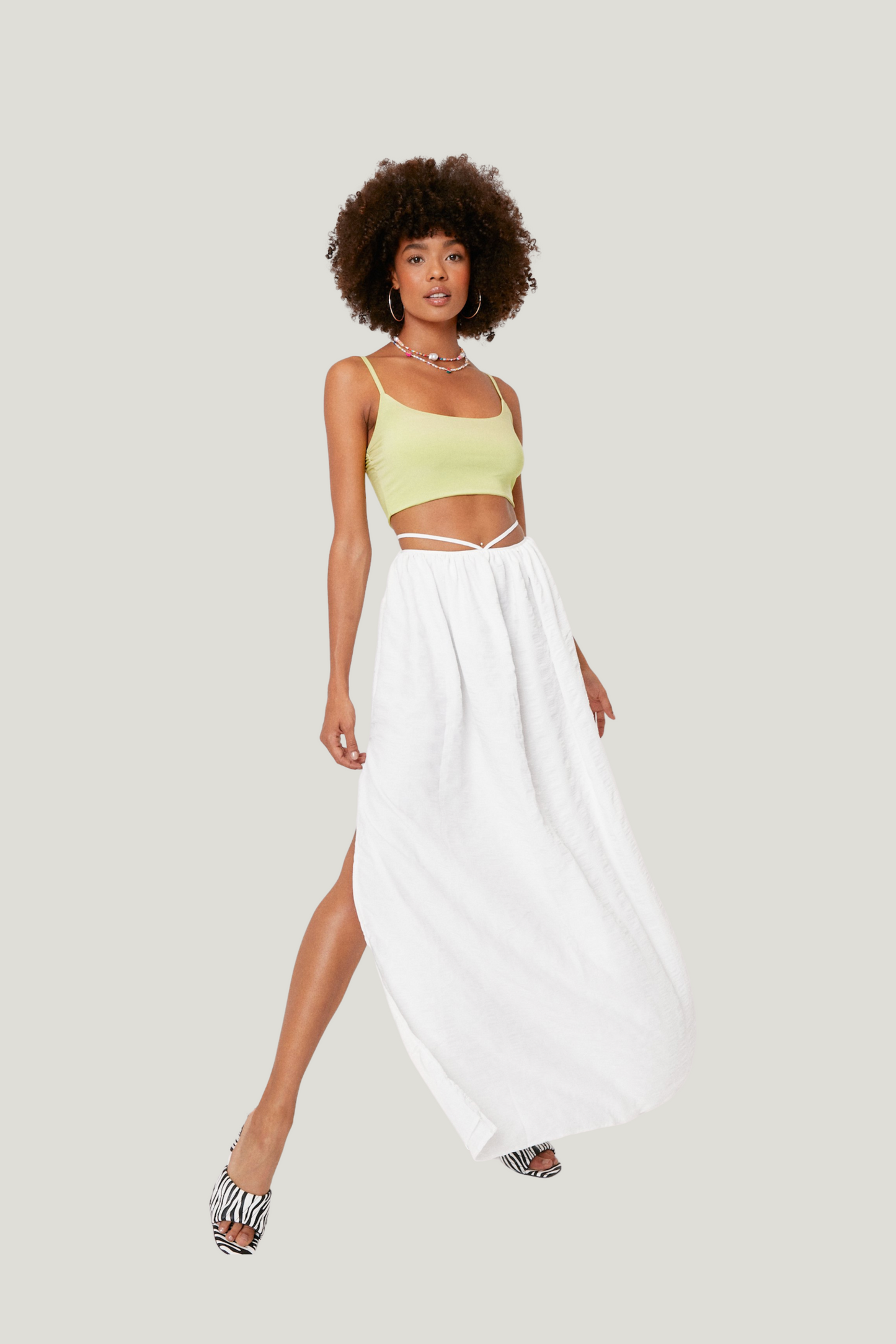 Nasty Gal Strappy Slit Maxi Skirt
