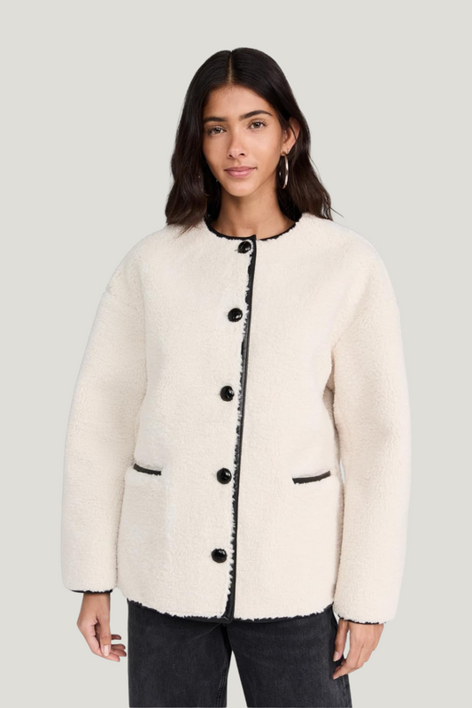 4th & Reckless Cream Faux Shearling Jacket