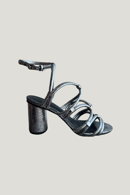 Rebecca Minkoff Silver High Heel Sandals