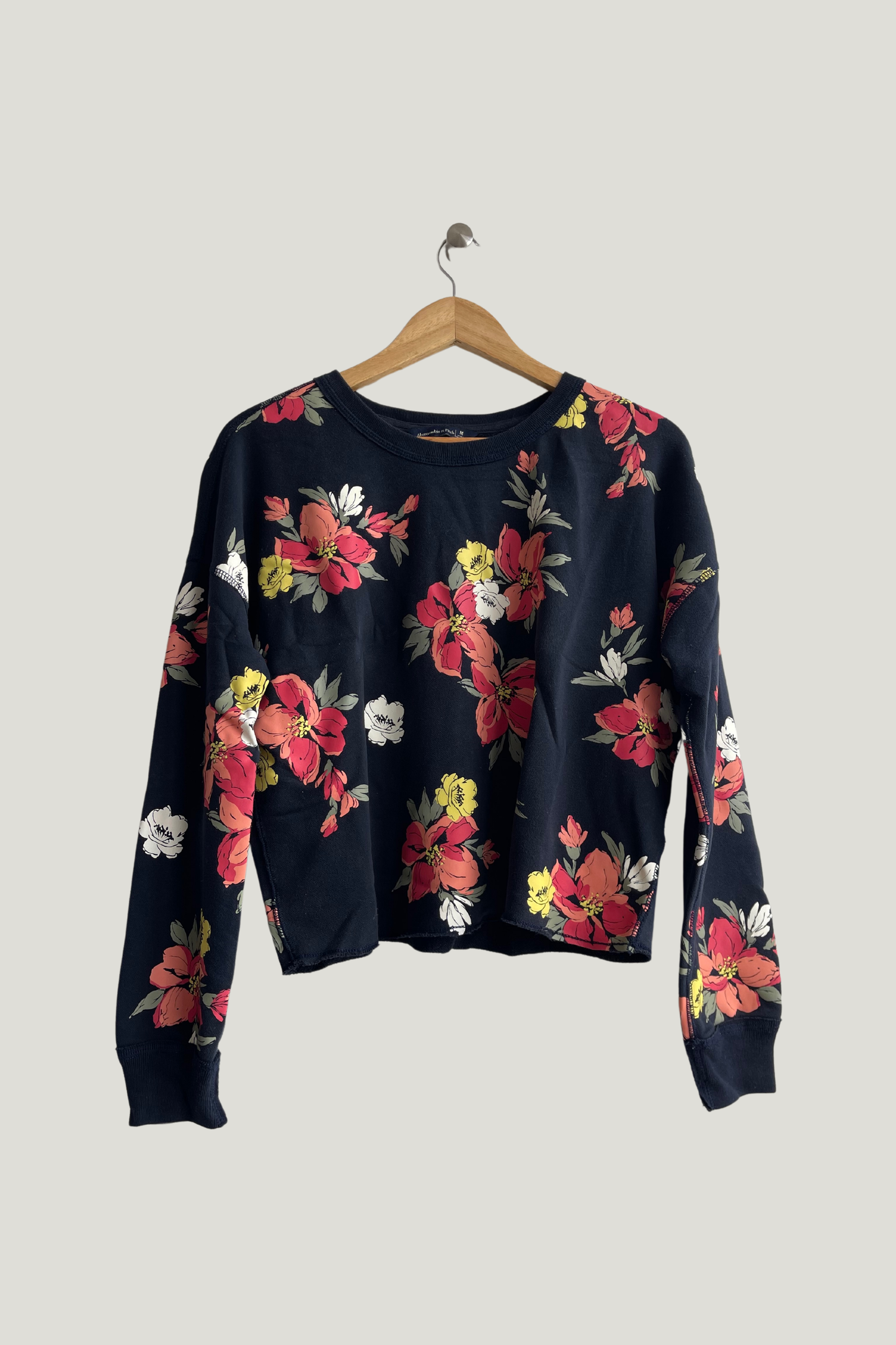 Abercrombie & Fitch Blue with Pink flowers Sweatshirt