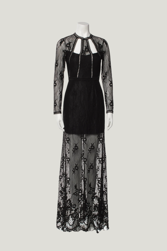 Alexis Black Lace Maxi Dress