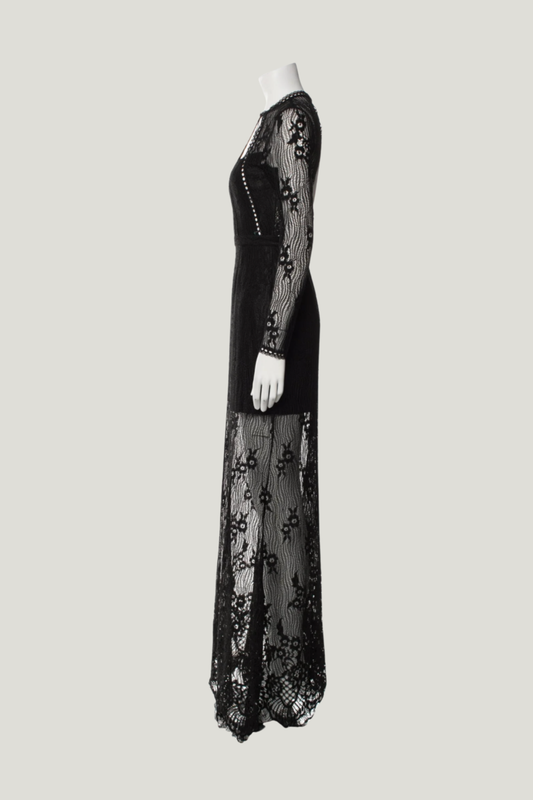 Alexis Black Lace Maxi Dress