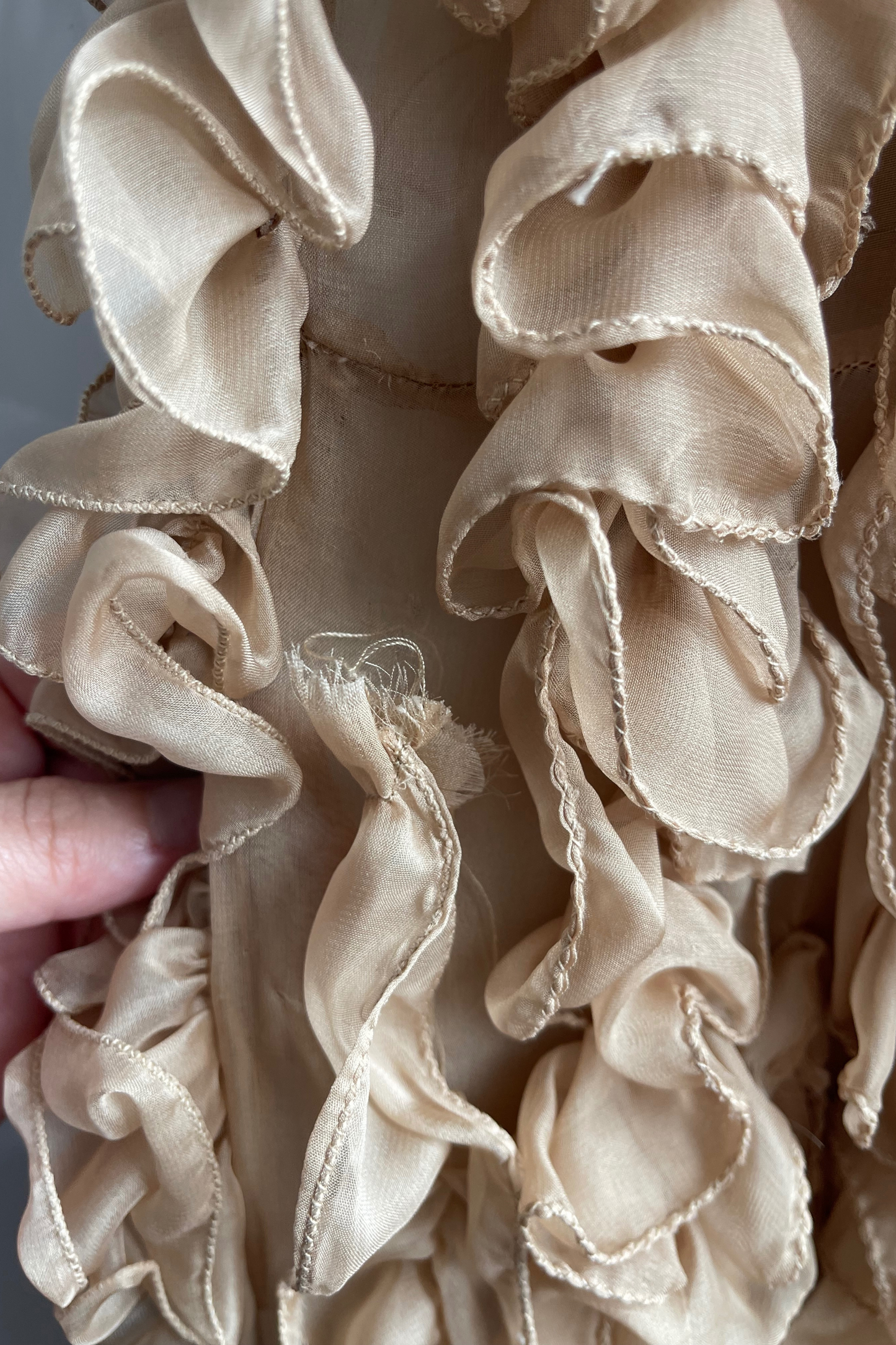 Claudia Arce Silk Sequins and Embroidery Dress