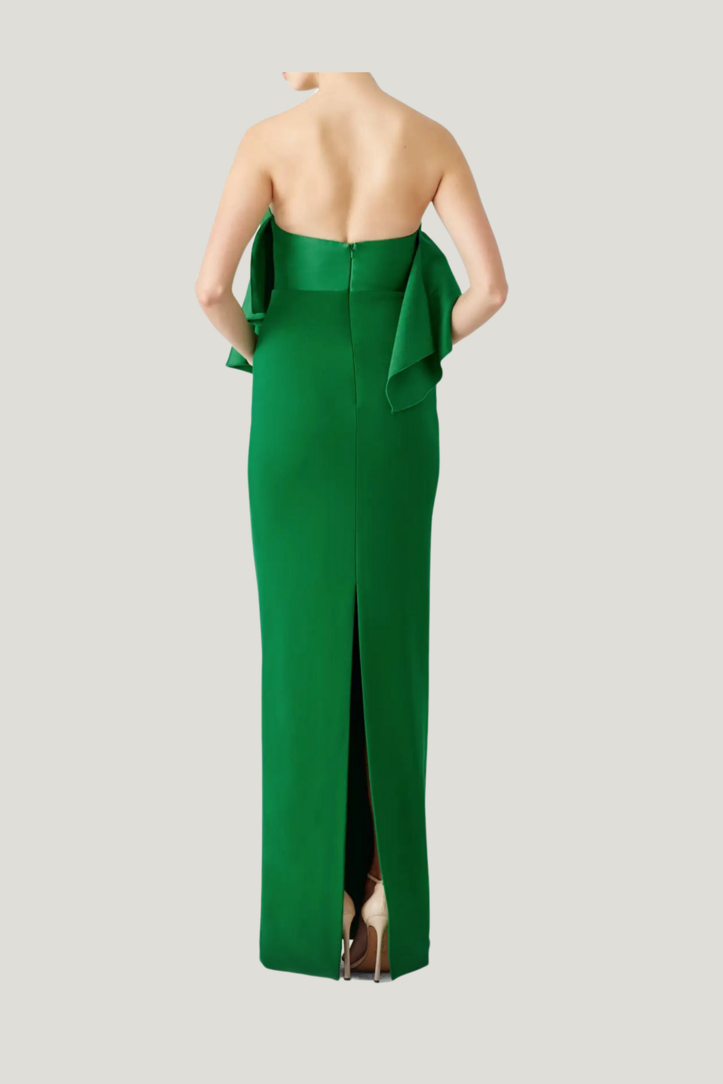 Solace London Green Liv Ruffle Maxi Dress